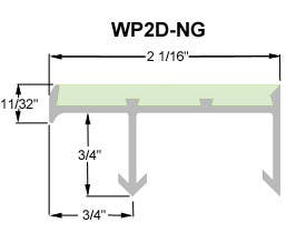 Wooster WP2D-NG Niteglow (Glow in the Dark) Spectra Sure-Hold Anchor Sections 2 1/16" Wide 3/8" Thick
