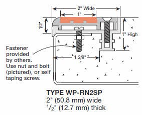 Wooster WP-RN2-A Spectra Profiles For New Concrete Stairs Two Stage Sections Base With Wood