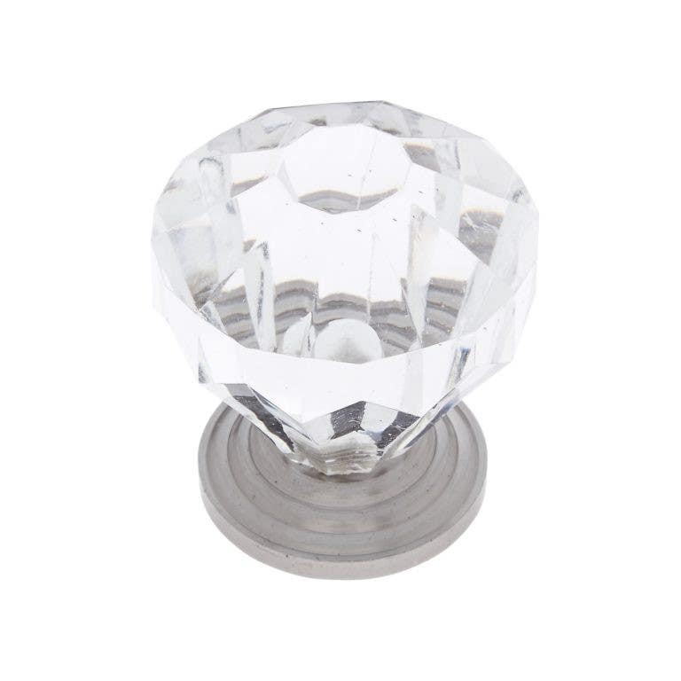 JVJ Hardware 1-1/4" Classic Collection Acrylic Crystal Knob
