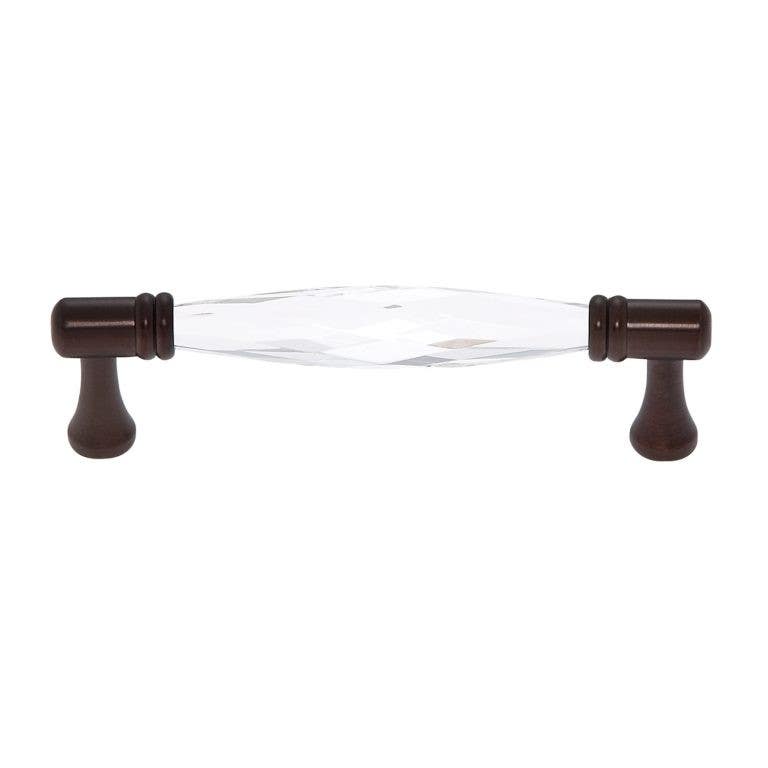 JVJ Hardware Pure Elegance Collection Faceted Crystal Pull, Size - 96 mm