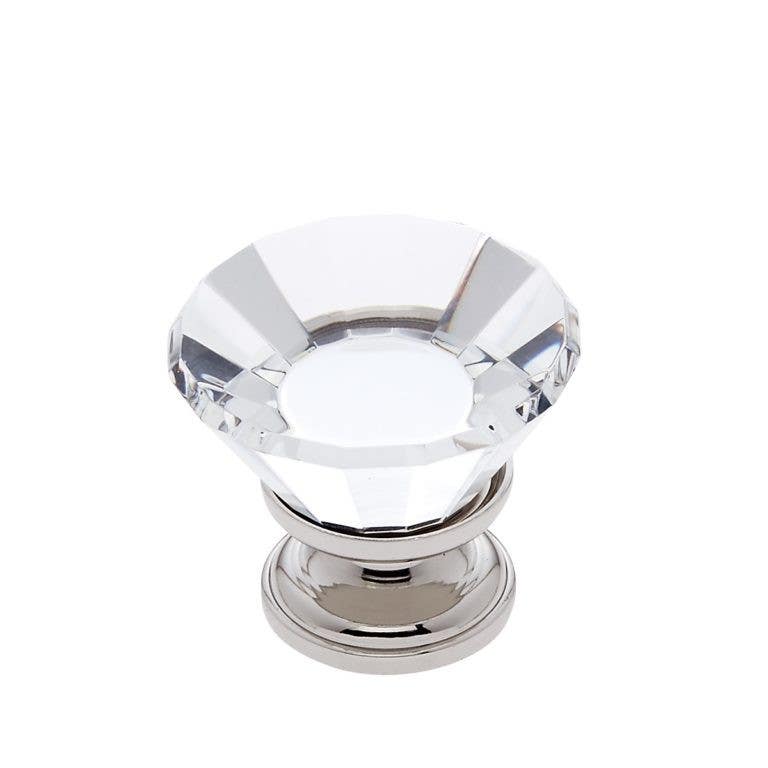 JVJ Hardware 30 mm Pure Elegance Collection Flat Top Crystal Knob