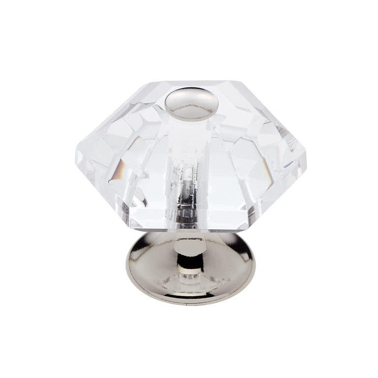 JVJ Hardware 30 mm Pure Elegance Collection 6-Sided Crystal Knob
