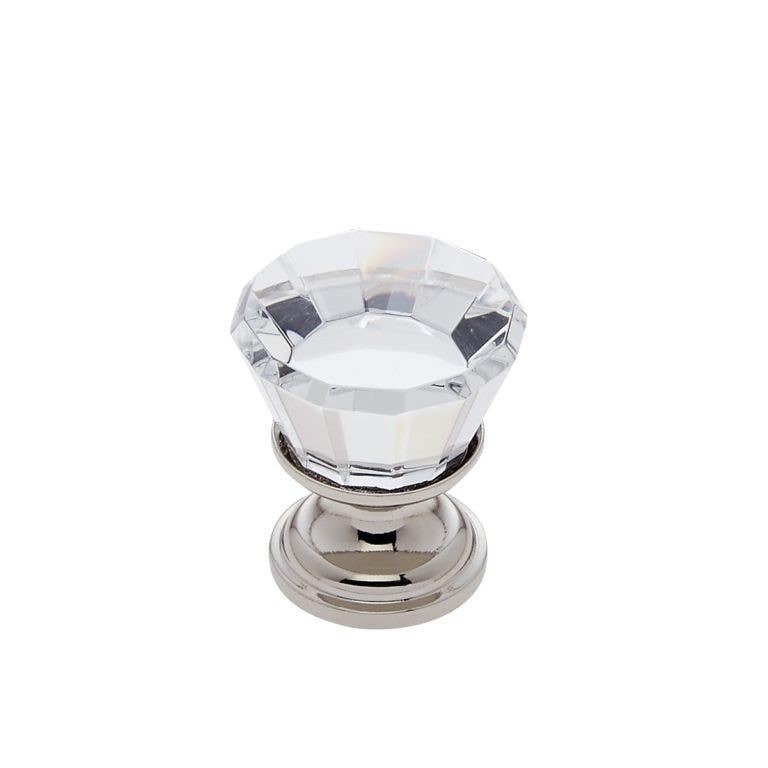 JVJ Hardware 22 mm Pure Elegance Collection Flat Top Crystal Knob