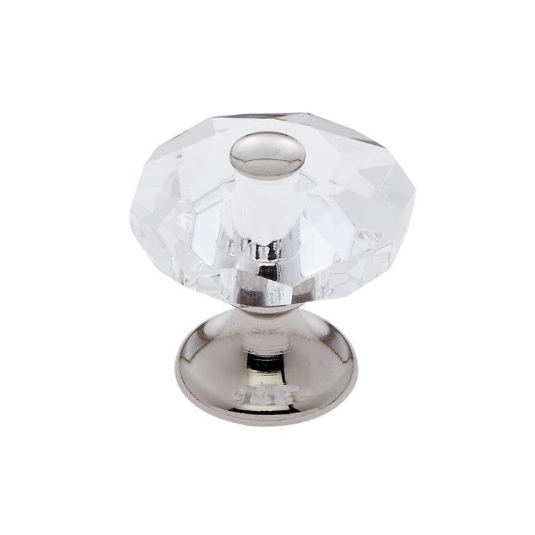 JVJ Hardware 28 mm Pure Elegance Collection 8-Sided Crystal Knob