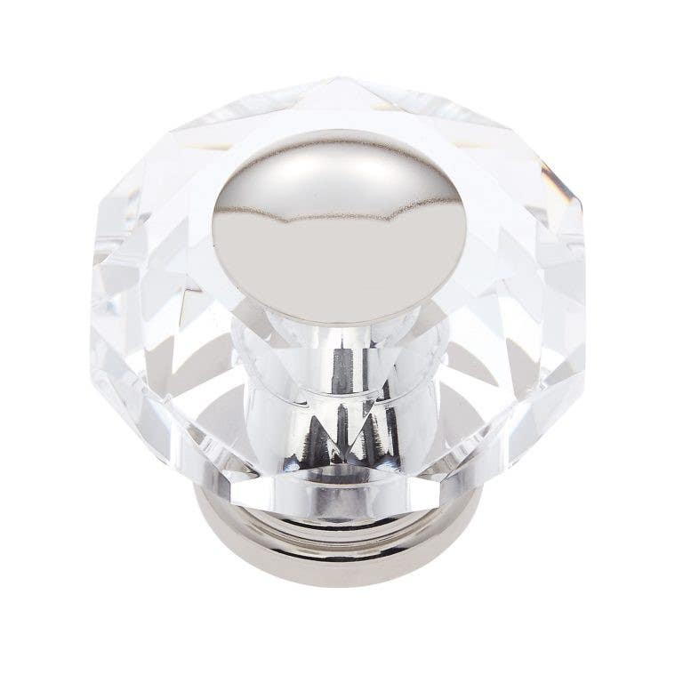 JVJ Hardware 50 mm Pure Elegance Collection 8-Sided Crystal Knob