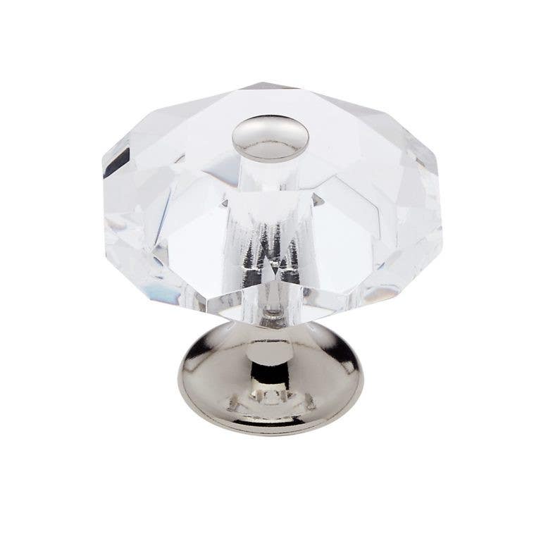 JVJ Hardware Pure Elegance Collection 8-Sided Faceted 31% Leaded Crystal Knob