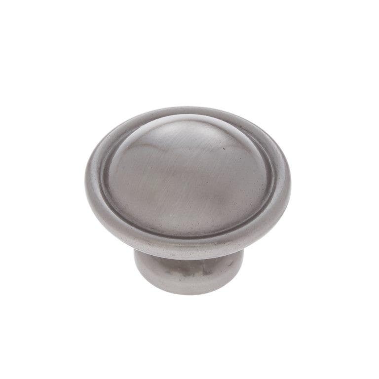 JVJ Hardware 1-1/4" Vintage Collection Domed Knob, Satin Nickel Finish
