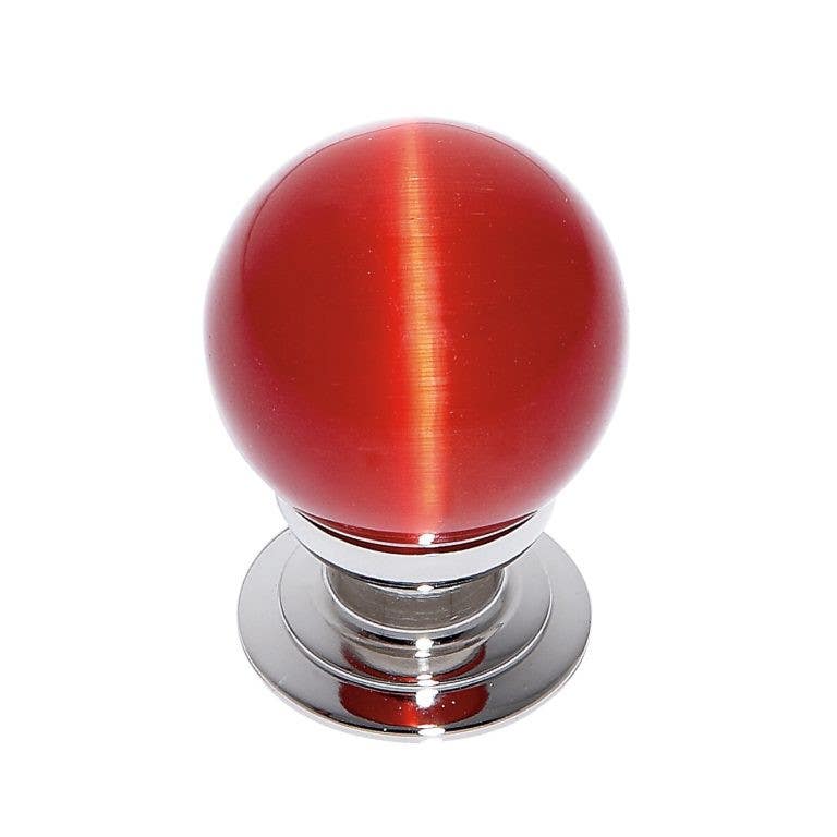 JVJ Hardware 30 mm Red Cat's Eye Knob