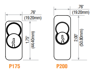 GMS P200 Standard Padlock, 2" Wide Body, 5 Pin Drilled 6