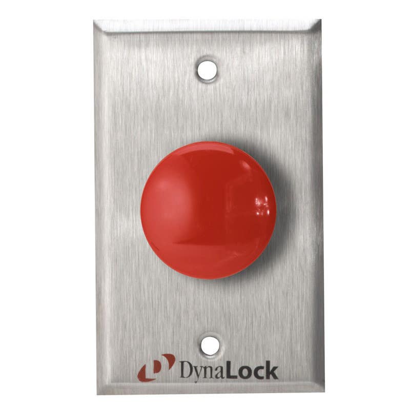 DynaLock 6230 Palm Button Momentary SPDT Form "Z", Finish-Satin Stainless Steel