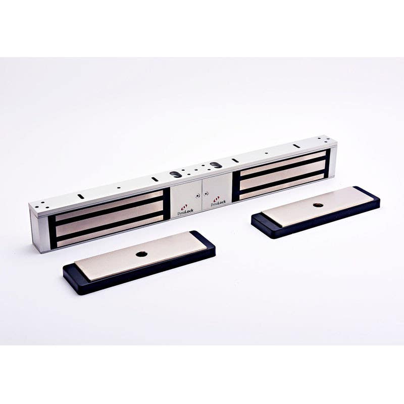 DynaLock 2022-392 Double 1200 lb Holding Force Maglock W/ Dual ArmatureE, Finish-Satin Aluminum