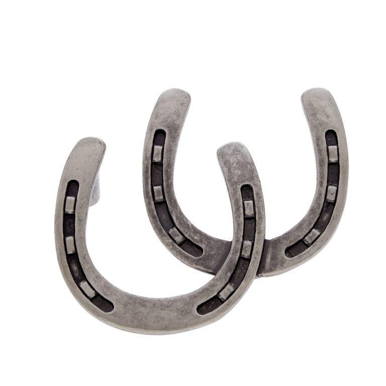 JVJ Hardware 1-1/2" Lone Star Collection Ornament Star Knob, Oil Rubbed Bronze & Silver Finish