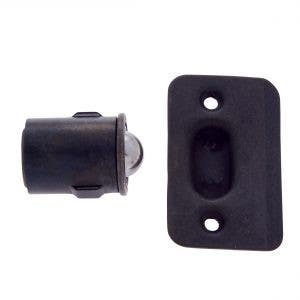 JVJ Hardware 6" Radius Corner Flush Bolt, Oil Rubbed Bronze Finish, Composition SB/Steel
