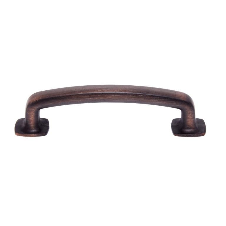 JVJ Hardware 128mm c/c Newport Collection Traditional Pull with Square Feet, Composition Zamac