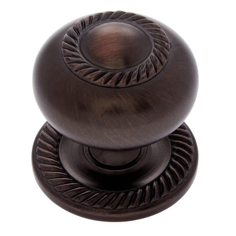 JVJ Hardware 1-1/2" Classic Collection Rope Knob, Composition Solid Brass