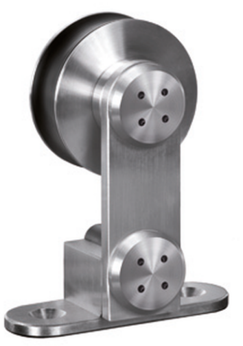 ABP-Beyerle USO130DS-EF Series Trolley Flatec II For Wooden Doors, Finish-Satin Stainless Steel