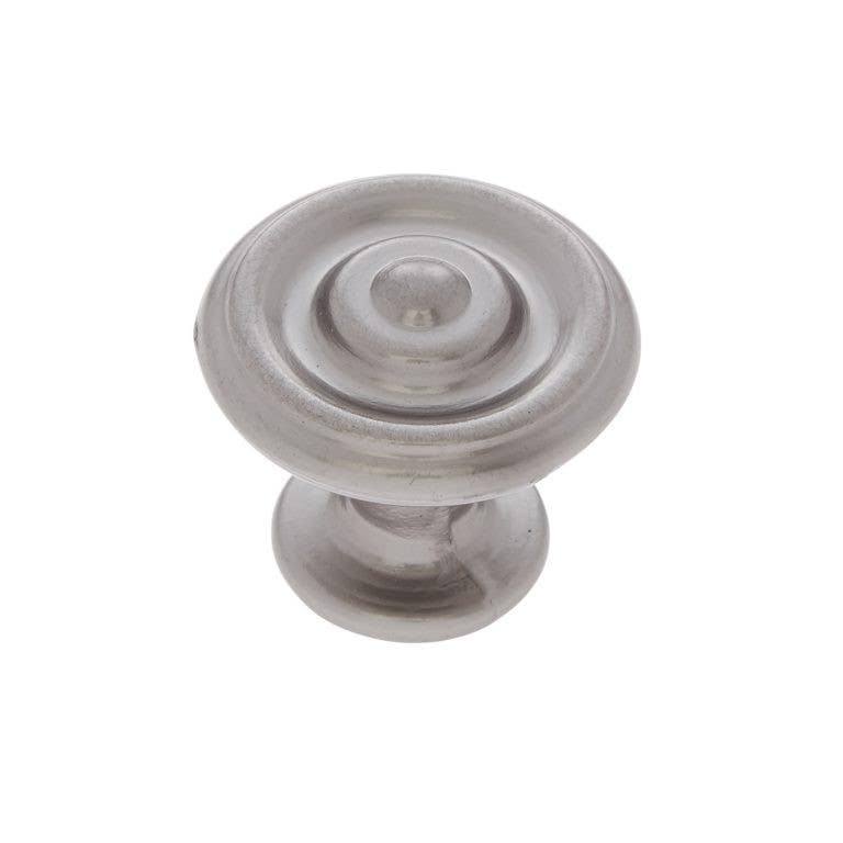 JVJ Hardware 1-1/4" Vintage Collection Ripple Knob, Composition Zamac, Finish - Satin Nickel