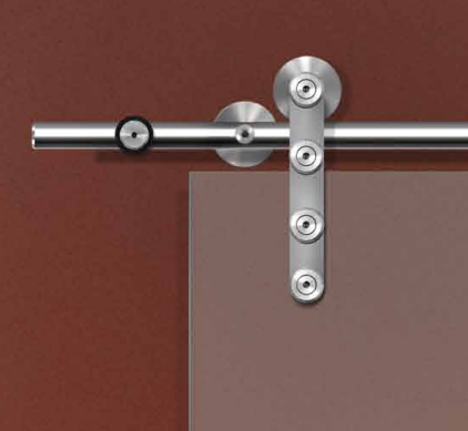 ABP-Beyerle 110 Flatec IV Series Barn Door Hardware Set for Glass Doors