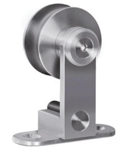 ABP-Beyerle USO132DS-EF Trolley Flatec V Wooden Door, Finish- Satin Stainless Steel