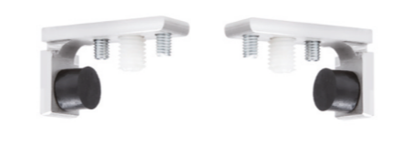 ABP-Beyerle 112 Door Stopper With Connection Set For Rail Econoline 1 3/4"/1" (Pair), Material- Aluminum / Rubber Buffer