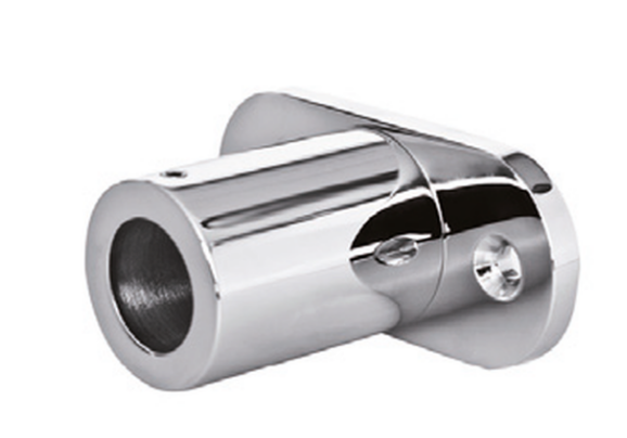 ABP-Beyerle DTB2545CG Wall Mount, End Face For Round Tube, With Plate, Material-Polished Chrome