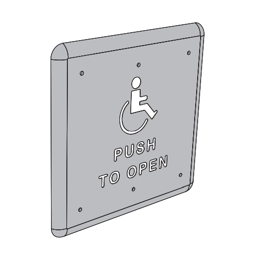 LCN 8310 Series Wall Mount Actuator Square Logo - 4-3/4"