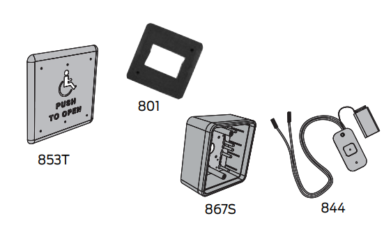 LCN 8310 Series Wall Mount Box Actuator Square Logo 4-3/4"