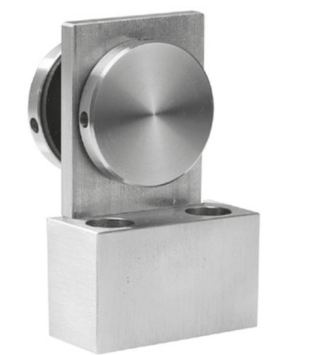 ABP-Beyerle 110.00155 Flatec 180°-Connector Glass-Bottom/Ceiling/Wall, Material-Satin Stainless Steel