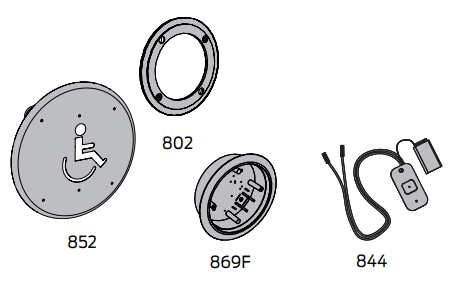 LCN 8310 Series Wall Mount Box Actuator 6" Round Logo