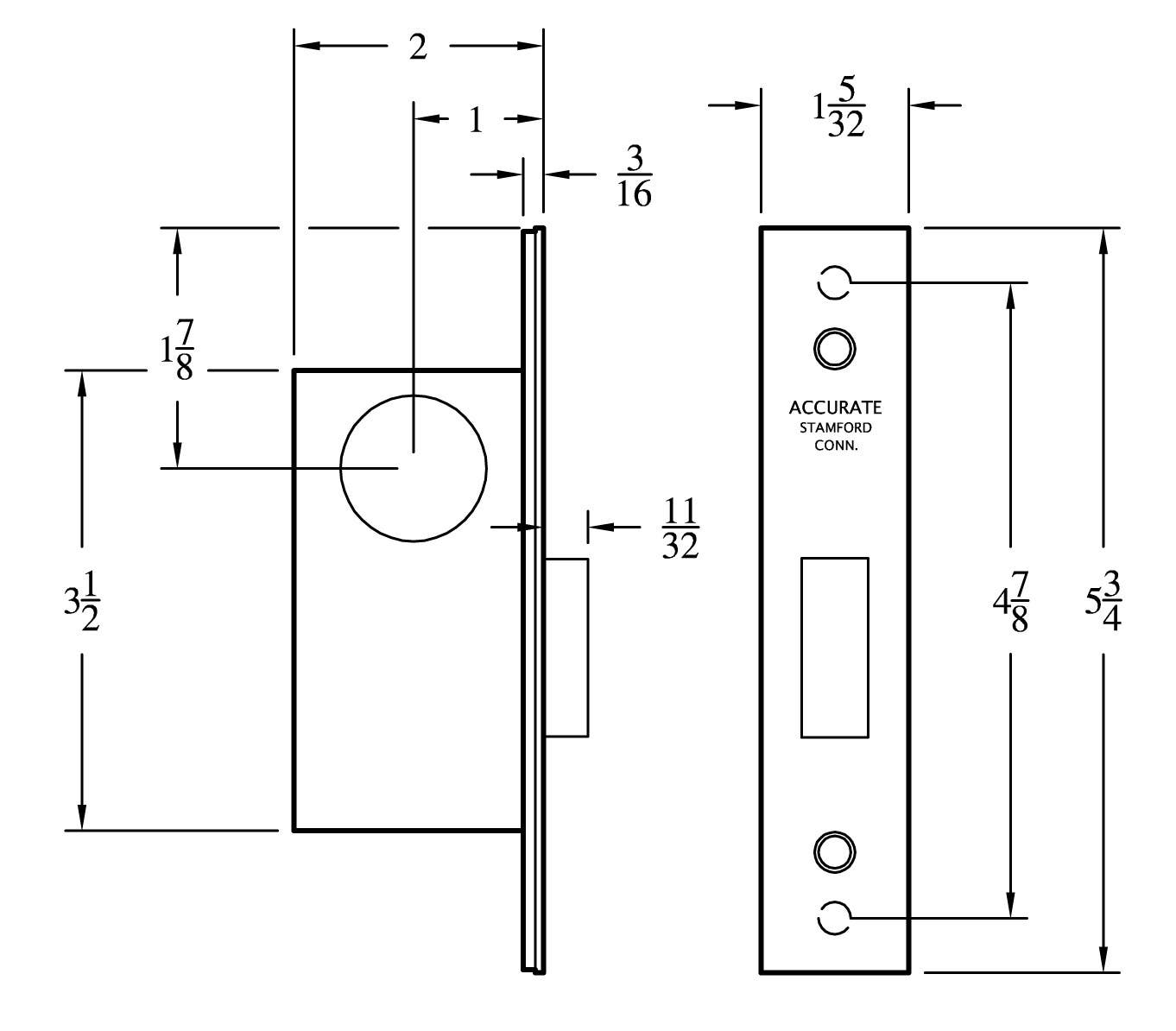Accurate 336 1" Backset Deadlock