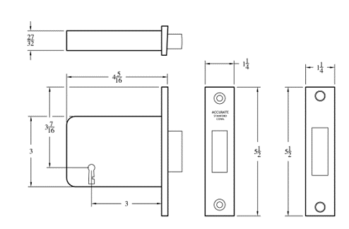 Accurate 278 Lever Tumbler Deadlock (Lock Only)