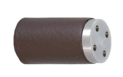 ABP-Beyerle ME30EF-L003 Citus System Knob With Stitched Leather, Length-1 3/16", Color-Cocoa, Finish- Plain