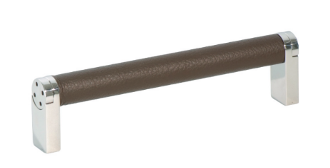 ABP-Beyerle ME128EF Citus System Handle Covered With Plain Leather, Color-Cocoa , Finish-Plain