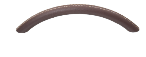 ABP-Beyerle MO96-10EF Cirrus C-Shape Handle With Stitched Leather, Color-Cocoa, Pattern-Double Stitch