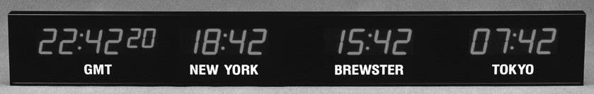 Peter Pepper Z1853 4 Time-Zone 2" Segmented LED Graphite Anodized Aluminum