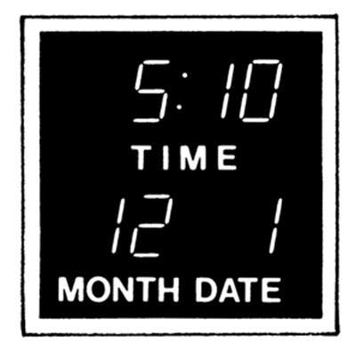 Peter Pepper Z1862 Calendar 2" Segmented LED Graphite Anodized Aluminum All Numeric Readout