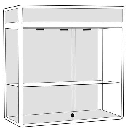 Peter Pepper MMW MiniMint Sliding Wall Mounted Showcase W/ Sliding Door