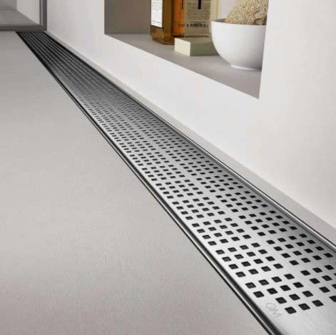 QM Drain 33.100. Nami Delmar Standard Length Flange Edge Linear Drain