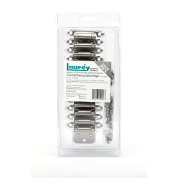 Laurey 59906 Flush Hinge Brushed Satin Nickel 6 Pair Value Pack