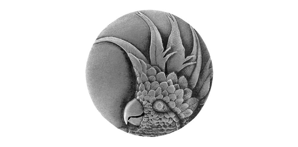 Notting Hill NHK-324 Cockatoo (Small - Right side) Knob 1-3/8 diameter