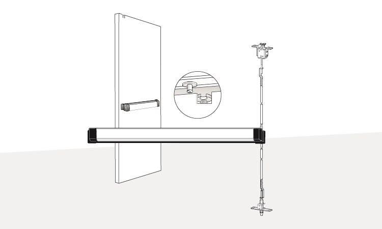 Adams Rite 3655 Tall Door Kit for Use with 3600/8500 Exit Device