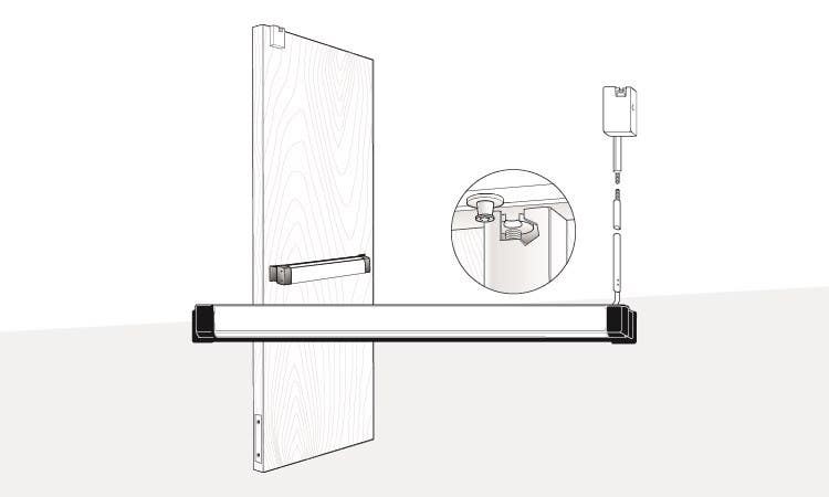 Adams Rite 8955-01/3955-01 Tall Door Kit for Use with 8900/3900 Exit Device
