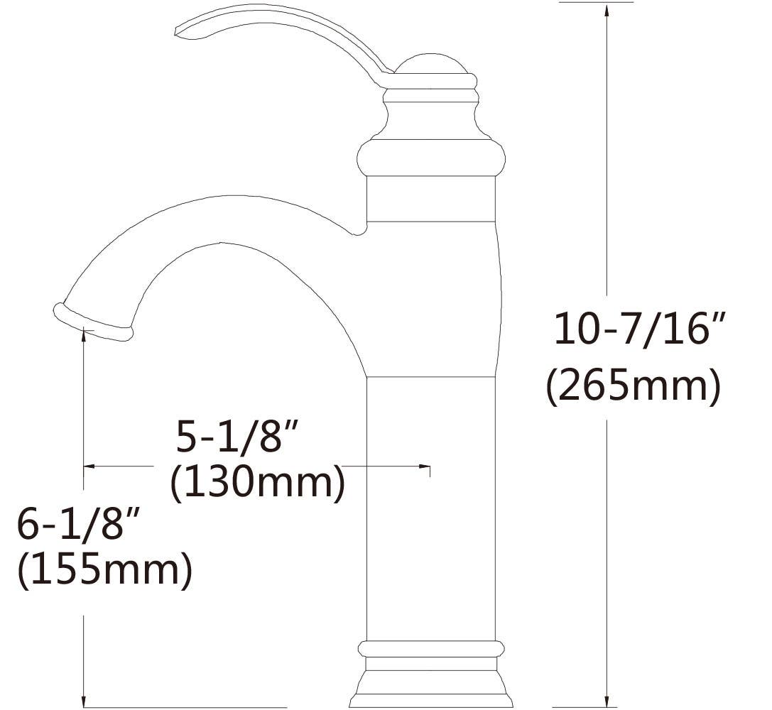 American Imaginations AI-28736 1 Hole Lead Free Brass Faucet Brushed Nickel Color