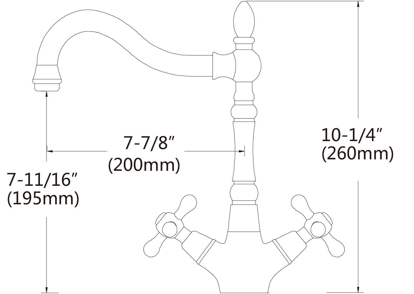 American Imaginations AI-28750 1 Hole Lead Free Brass Faucet Chrome Color