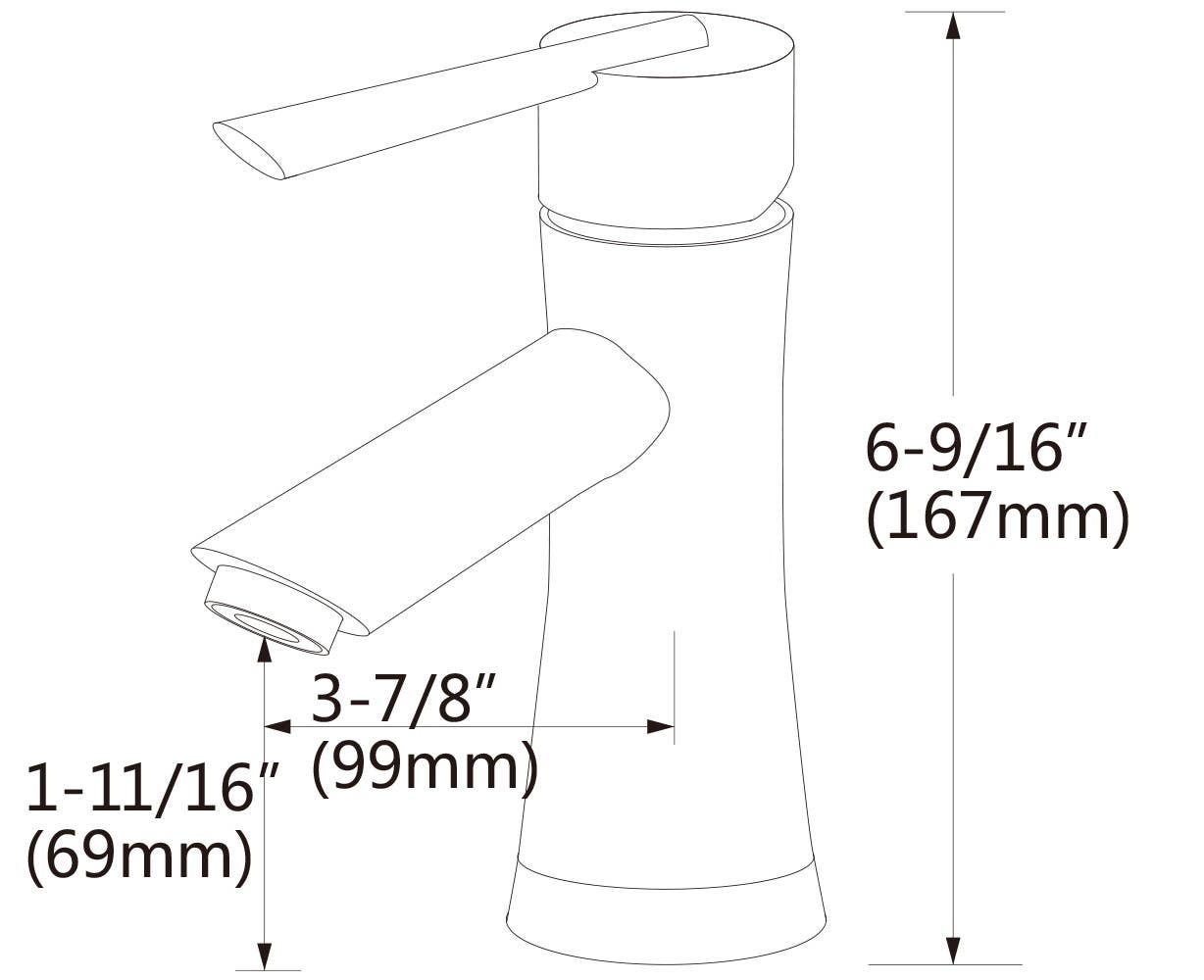 American Imaginations AI-28795 1 Hole CUPC Approved Lead Free Brass Faucet Chrome