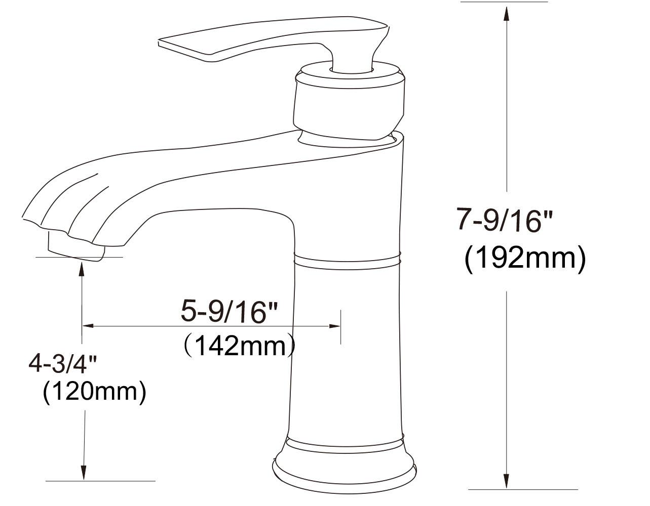American Imaginations AI-28843 1 Hole CUPC Approved Lead Free Brass Faucet Chrome Color