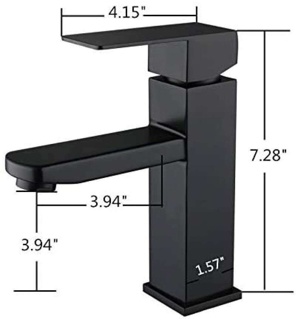 American Imaginations AI-34361 1 Hole Lead Free Brass Faucet Black Color