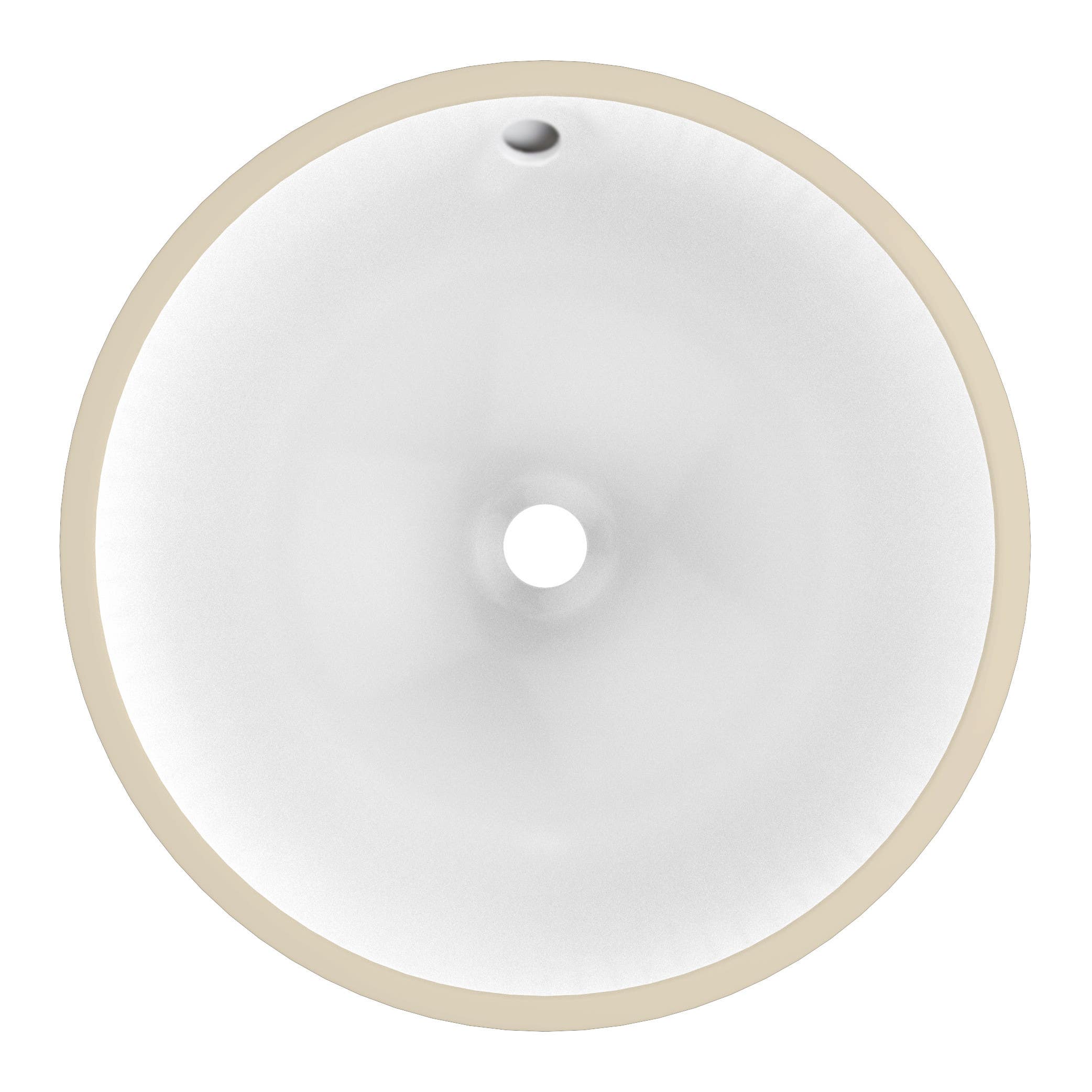 American Imaginations AI-27831 17-in. W 17-in. D CUPC Certified Round Bathroom Undermount Sink White Color