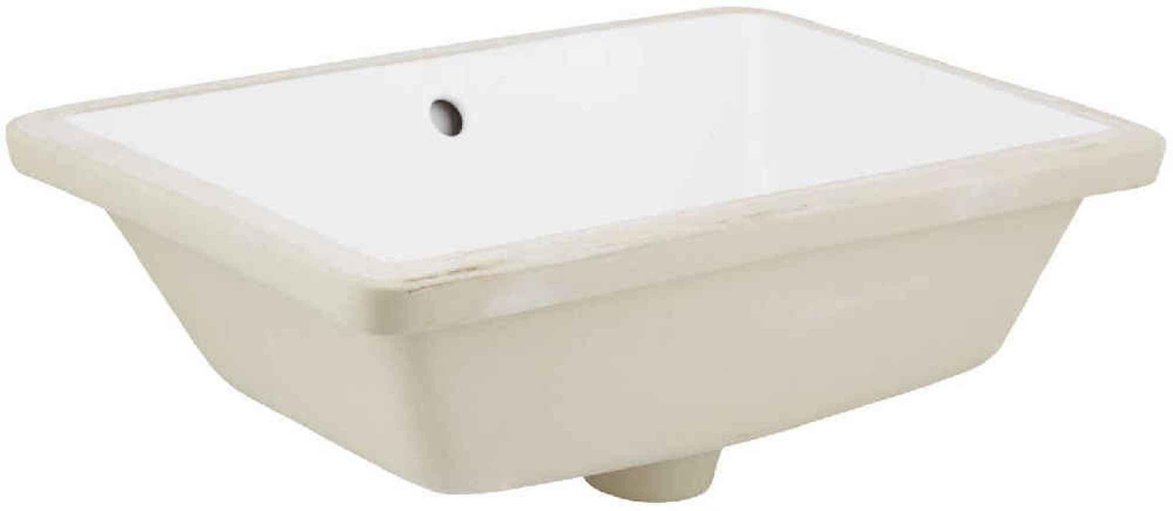 American Imaginations AI-31762 18-in. W 11.5-in. D CUPC Certified Rectangle Bathroom Undermount Sink White Color