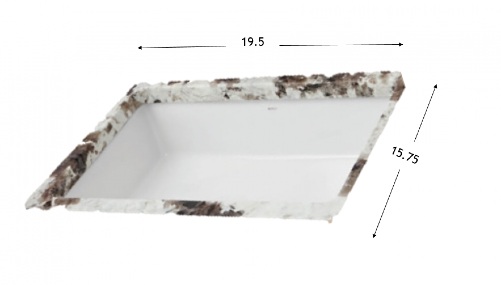 American Imaginations AI-34621 19.5-in. W 15.75-in. D CSA Certified Rectangle Bathroom Undermount Sink White Color